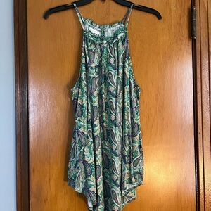 Maurices Green Paisley Halter Top